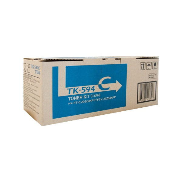 Genuine Kyocera TK594C Cyan Toner Kit 5,000 Print