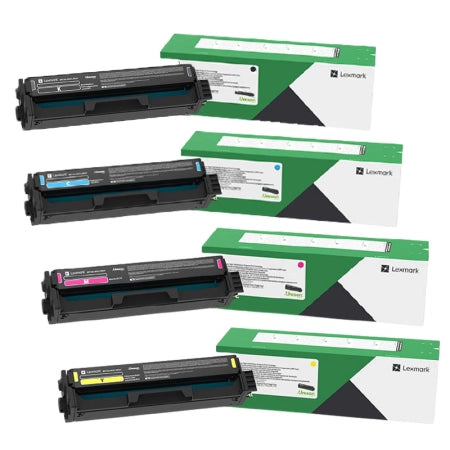 4 Pack Genuine Lexmark CX431 High Capacity Toner 20N3XK0-20N3XY0 1BK,1C,1M,1Y
