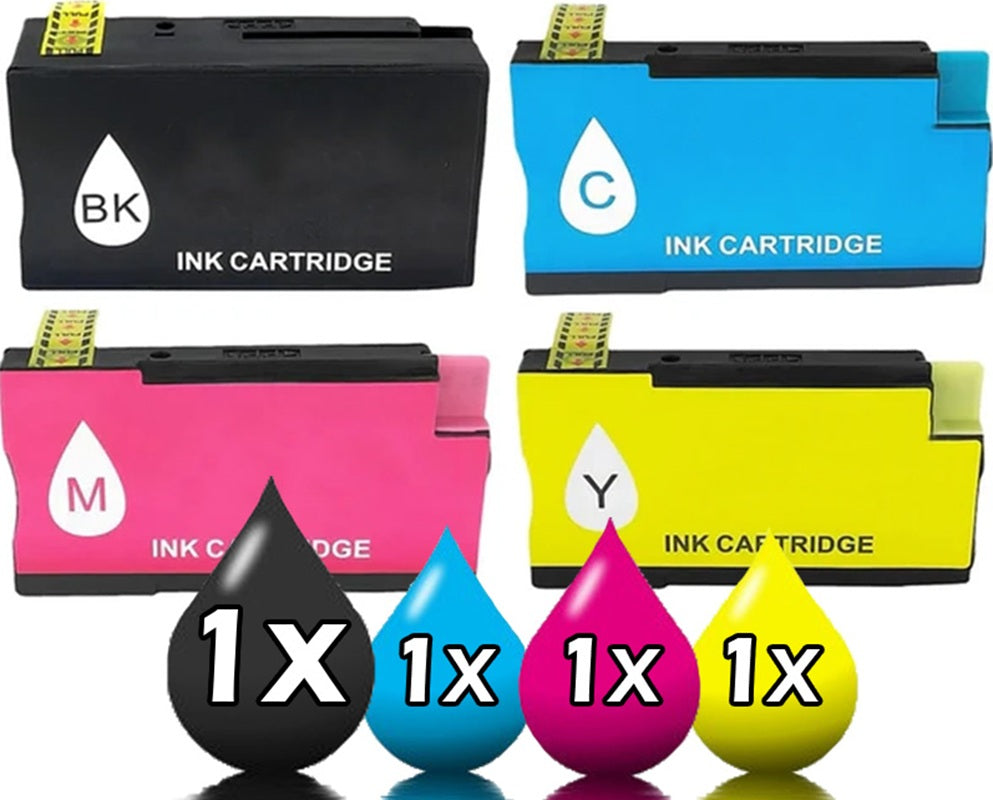 4 Pack HP 712 DesignJet Compatible Ink Cartridge Value Pack [1BK, 1C, 1M, 1Y]