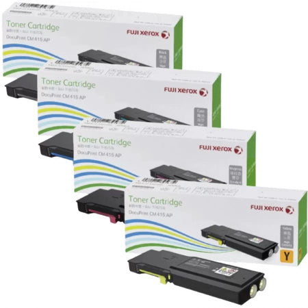 Genuine 4 Pack Fuji Xerox CM415AP CT202352-CT202355 Toner Cartridges [1BK,1C,1M,1Y]