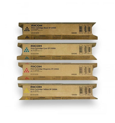 Genuine 4 Pack Ricoh SPC430DN Toners [821074-821077] 1BK,1C,1Y,1M