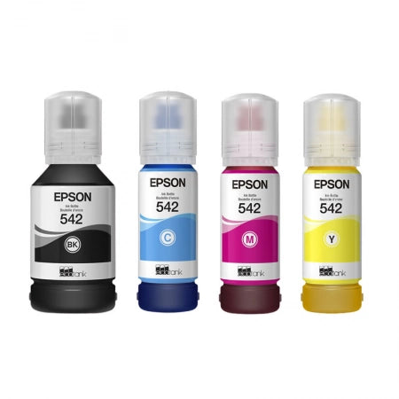 4 Pack Epson T542 Genuine EcoTank Ink Bottles C13T06A192-C13T06A492 [1BK,1C,1M,1Y]