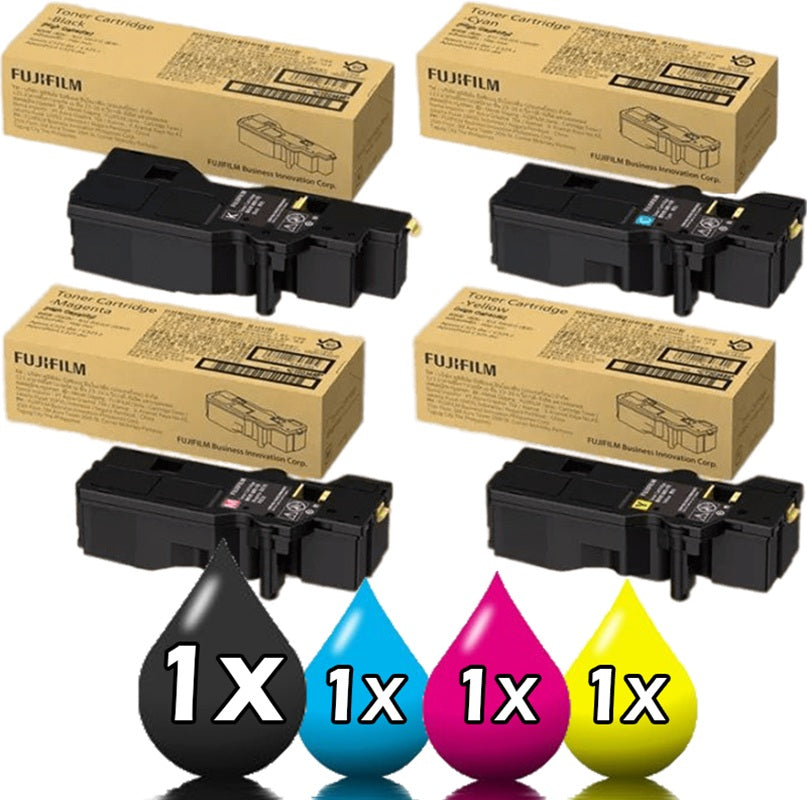 Genuine 4 Pack Fujifilm CT203386-203389 Toner Cartridge Value Pack [1BK, 1C, 1M, 1Y]