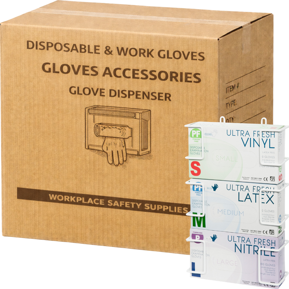 Carton of 10 3-Tier White Glove Dispenser