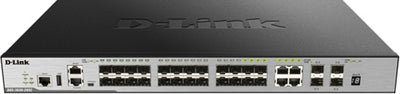 D-Link 28-Port Layer 3 Stackable Managed Gigabit SFP Switch with 4 10GbE Ports DGS-3630-28SC