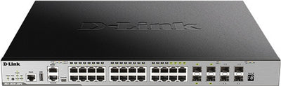D-Link 28-Port Layer 3 Stackable Managed Gigabit PoE Switch with 4 10GbE Ports DGS-3630-28PC