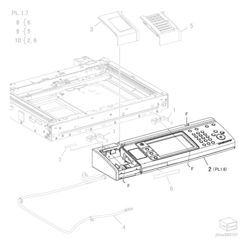 Fuji Xerox AP/DC V 2060 3060 3065 UI Console Assy (604K97200, 848K96880, 848K96890, 848K96900, 848K96910, 848K96920)