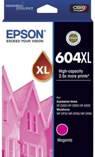 Genuine Epson 604XL Magenta High Capacity Ink Cartridge 350 Prints