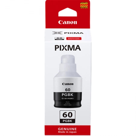 Genuine Canon GI60PGBK Black Ink Bottle 6,000 Prints
