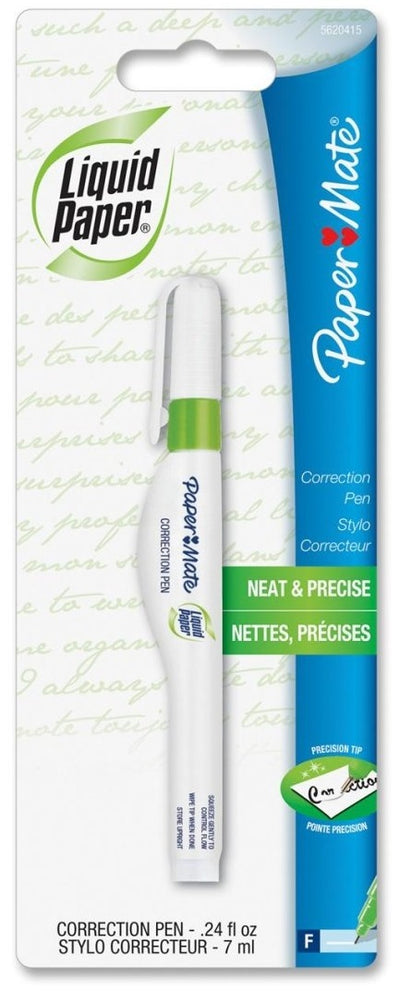 Paper Mate Liquid Paper Correction Pen 7ml, White ~ Box of 12