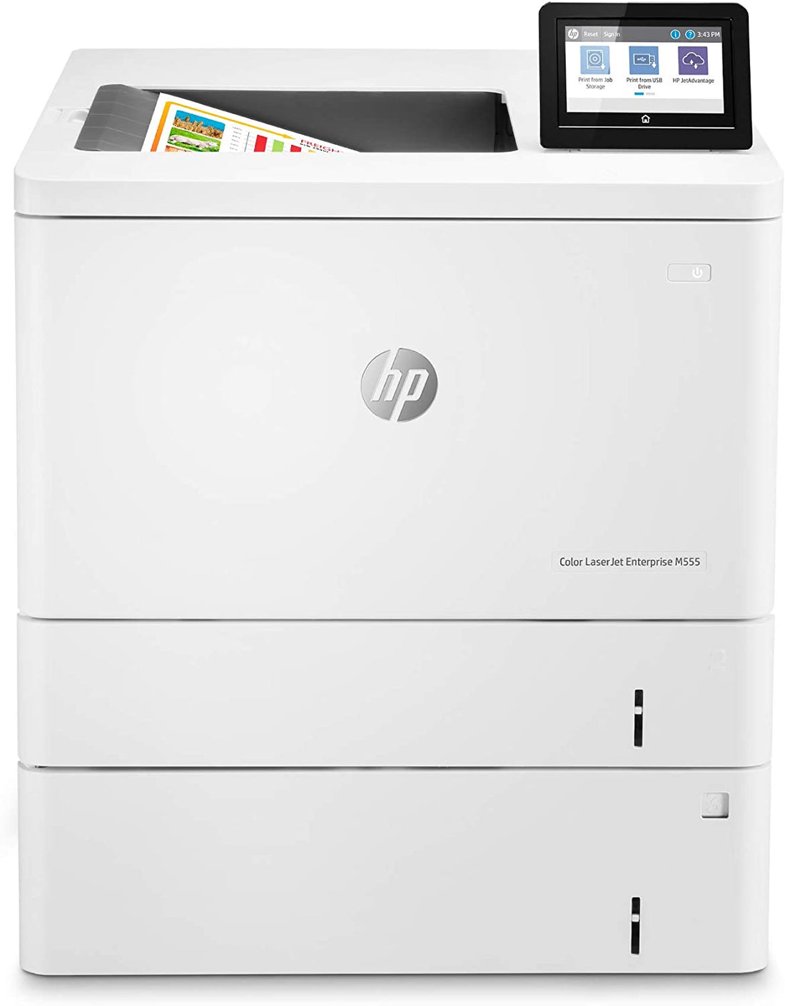 HP Color LaserJet Enterprise M555x printer duplex, wireless, 2x 550 sheet tray 7ZU79A