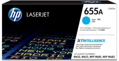 Genuine HP 655A CF451A Cyan Toner Cartridge 10,500 Prints