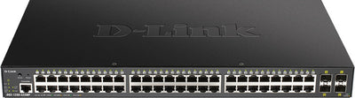 D-Link 52-Port Gigabit Smart Managed PoE Switch with 48 RJ45 and 4 SFP+ 10G Ports DGS-1250-52XMP