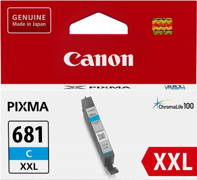 Genuine Canon CLI681XXLC Cyan Ink Cartridge 760 Prints