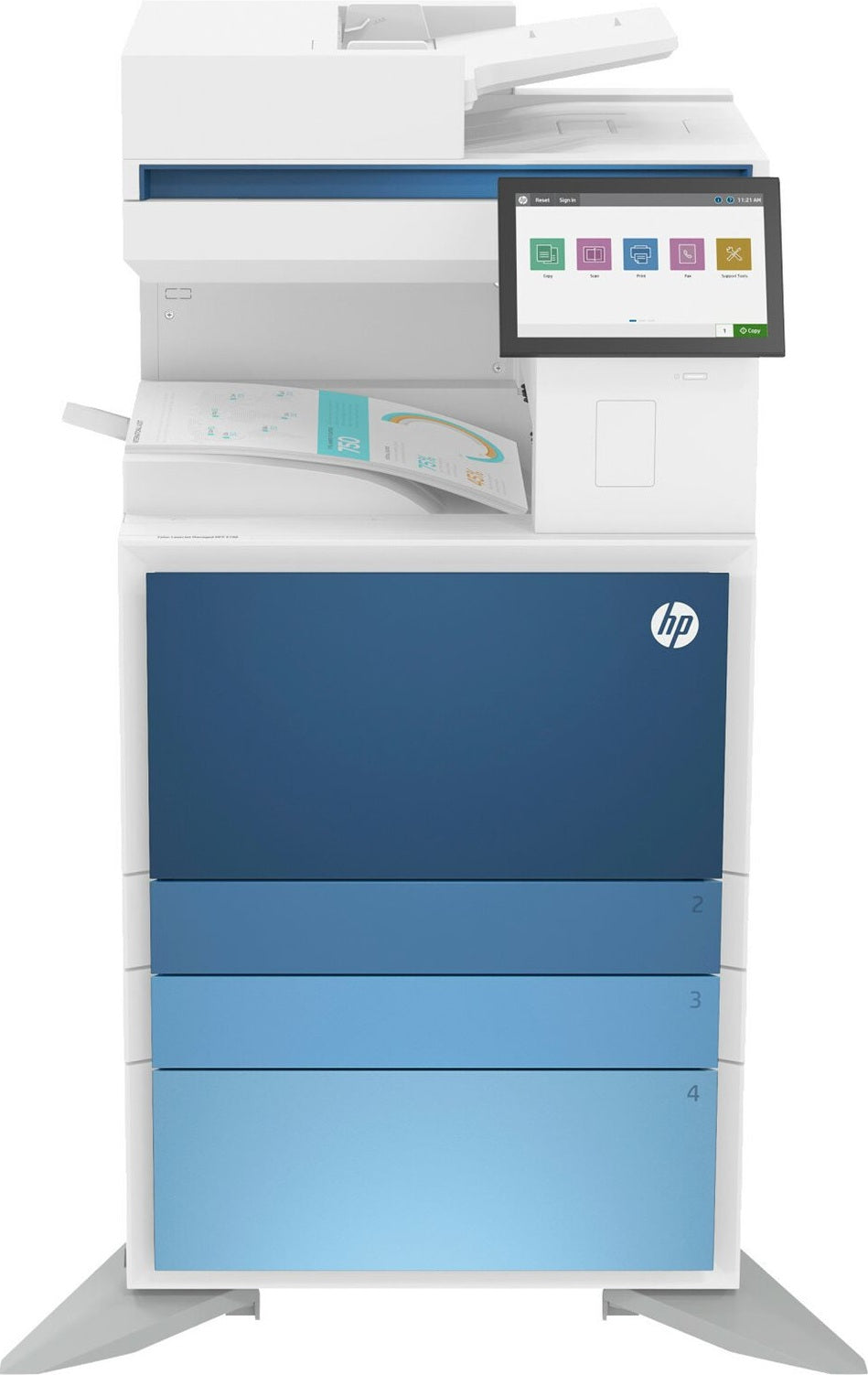 HP Color LaserJet Managed MFP E786dn Floor-standing with 4 Paper Tray