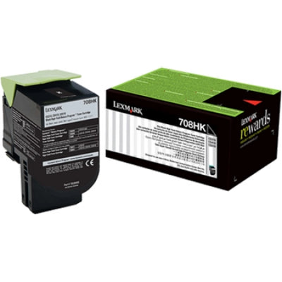 Genuine Lexmark 708X 70C8HK0 70C8HKE Black Toner Cartridge 4K Print Yield