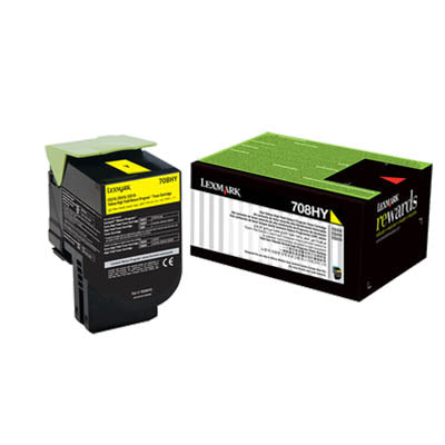 Genuine Lexmark 708X 70C8HY0 70C8HYE Yellow Toner Cartridge 3K Print Yield