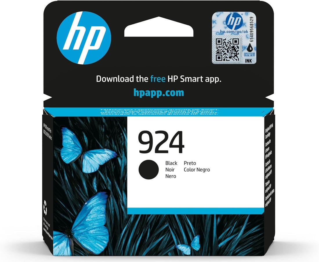 Genuine HP 924 Black Ink Cartridge 500 Prints 4K0U6NA