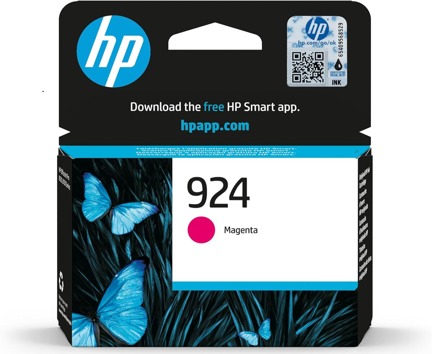 Genuine HP 924 Magenta Ink Cartridge 400 Prints 4K0U4NA