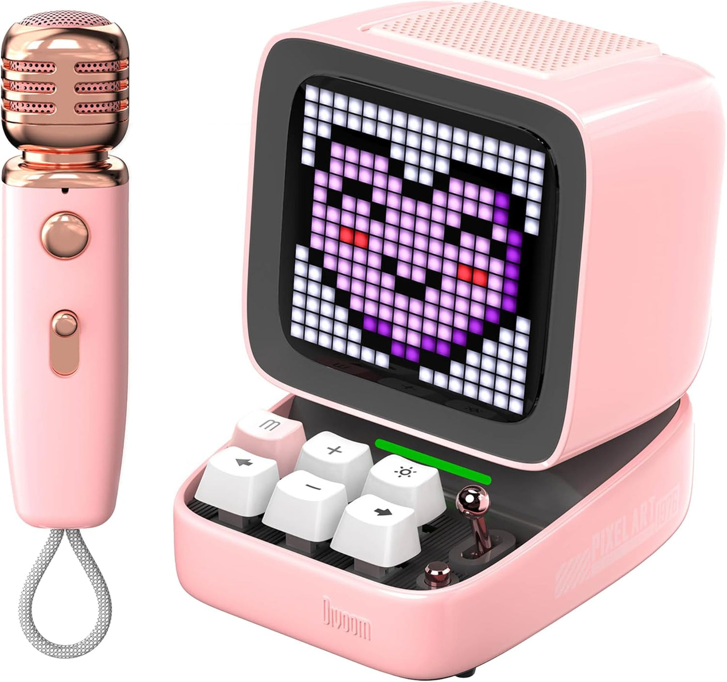 Divoom Ditoo-Mic Mini Karaoke Machine Pixel Art Bluetooth Speaker-Pink