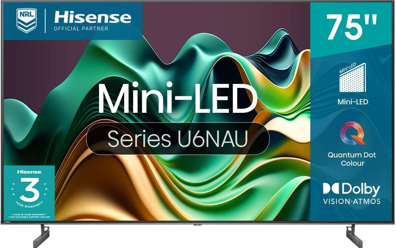 Hisense 75-in U6NAU Mini-LED 4K QLED Smart TV [2024]