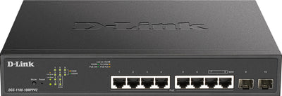 D-Link 10-Port Gigabit Smart Managed PoE++ Switch with 8 PoE and 2 SFP ports (242W PoE budget) DGS-1100-10MPPV2