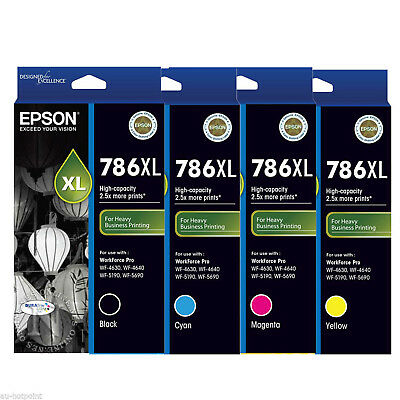 Epson 786XL C13T787192-C13T787492 CMYK Genuine Ink Cartridges 2,600 Print