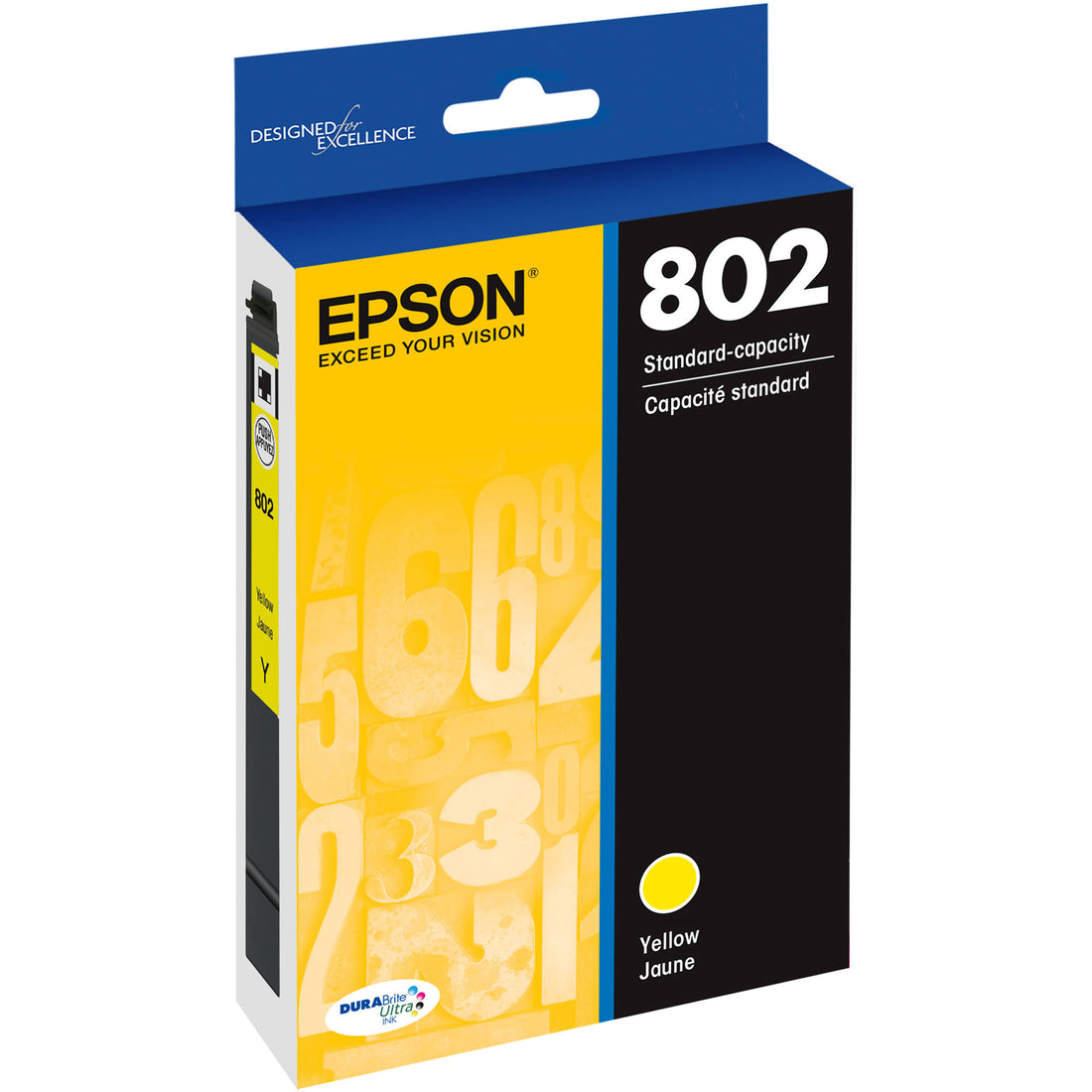 Genuine Epson 802 C13T355492 Yellow Ink Cartridge 650 Print