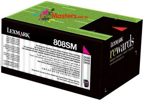 Genuine Lexmark 808SM 80C8SM0 Magenta Toner Cartridge 2000 Page