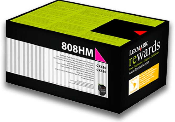 Genuine Lexmark 80C8HME High Yield Magenta Toner Cartridge 3,000 Page