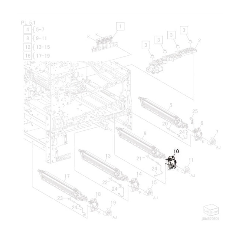 Fuji Xerox 815K16890 Developer Plate Assy-Magenta (VI C2271 C3371 C4471 C5571 C6671 C7771, VII C6673 C7773 C5573 C4473 C3373 C3372 C2273)