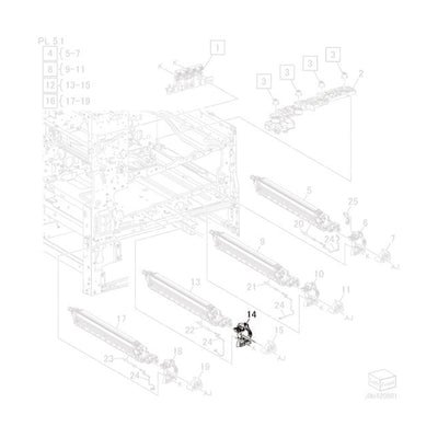 Fuji Xerox 815K16900 Developer Plate Assy-Cyan (VI C2271 C3371 C4471 C5571 C6671 C7771, VII C6673 C7773 C5573 C4473 C3373 C3372 C2273)