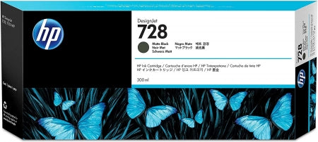 Genuine HP 728B Matte Black DesignJet Ink Cartridge 3WX30A ~ 300ml