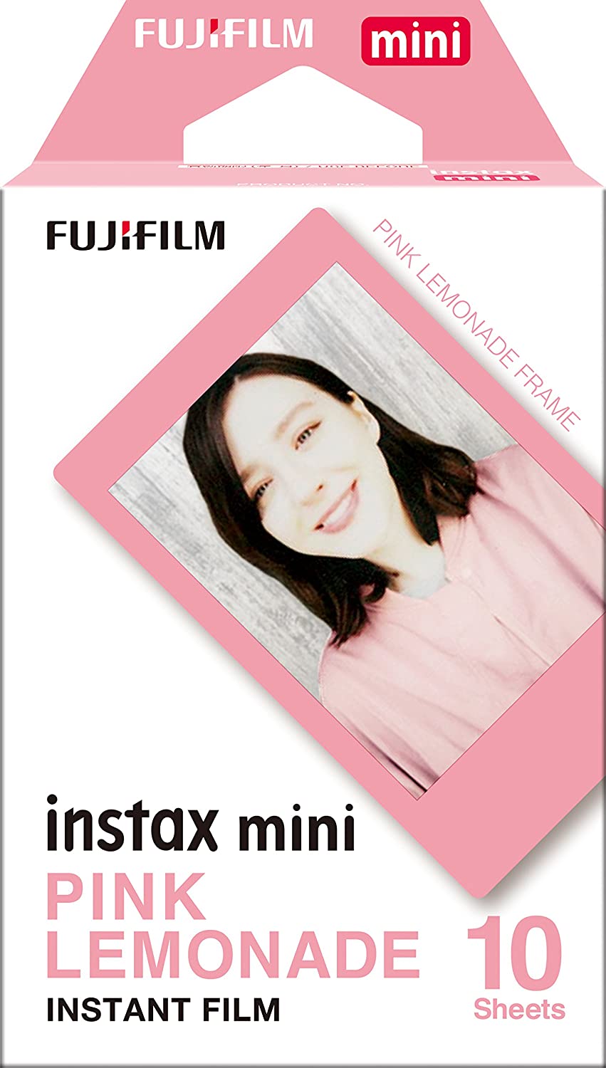 Pack of 10 Fujifilm instax mini Pink Lemonade Film - Compatible with Fujifilm INSTAX Mini Camera