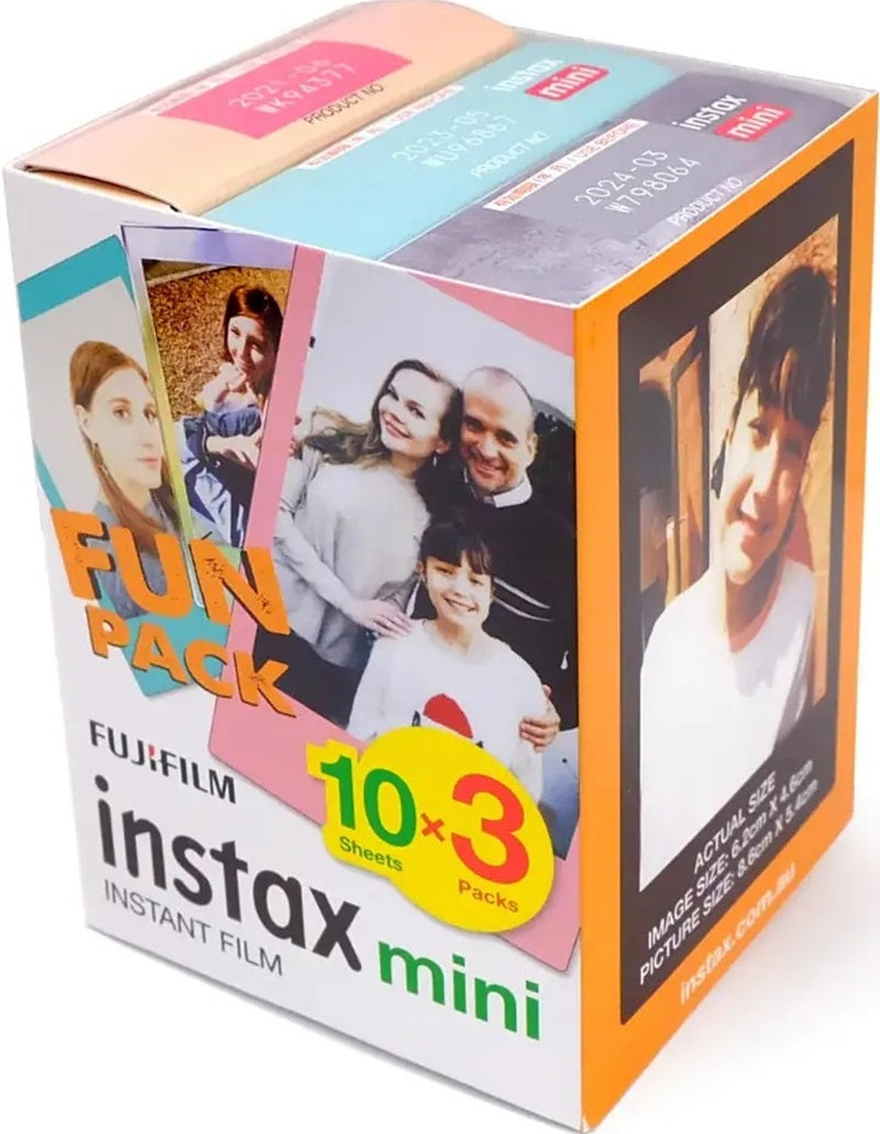 Pack of 30 Fujifilm instax mini Fun Film - Compatible with Fujifilm INSTAX Mini Camera
