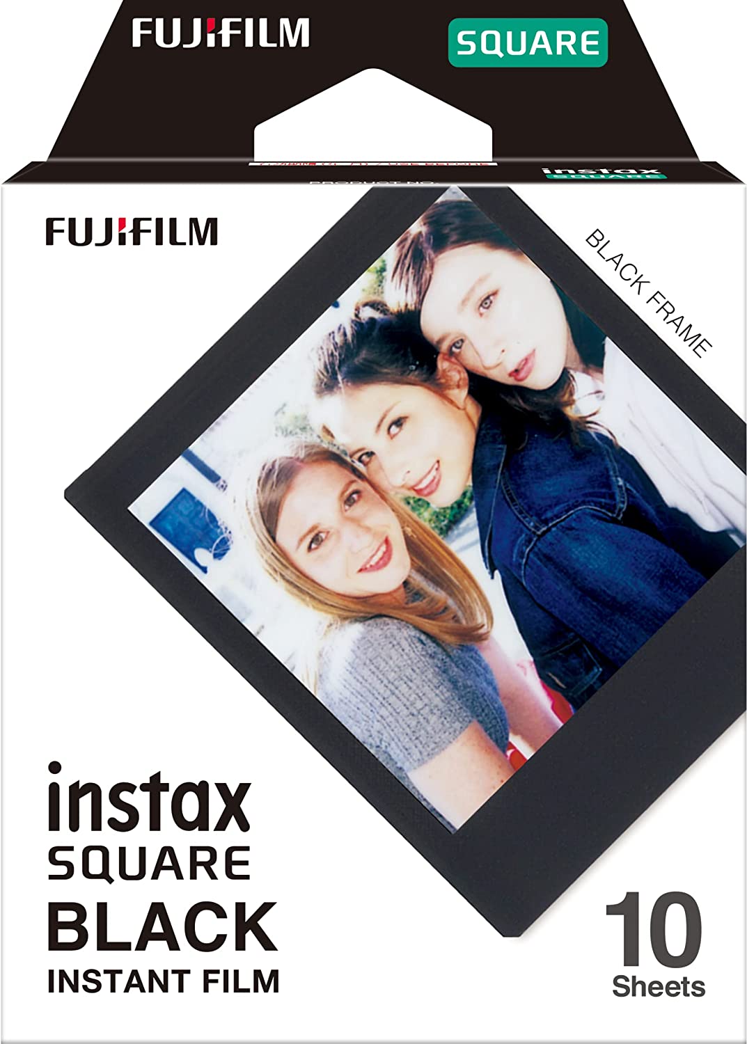 Pack of 10 Fujifilm instax SQUARE Black Frame Film - Compatible with Fujifilm Instax SQUARE Camera