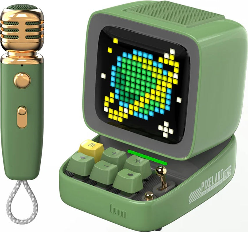 Divoom Ditoo-Mic Mini Karaoke Machine Pixel Art Bluetooth Speaker - Green