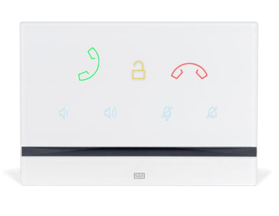 Indoor Talk Answering Unit  White  7 Capacitive Buttons  HD Audio  Precision Installation Box