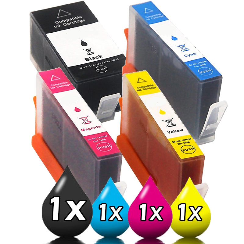 4 Pack HP 905 Compatible Ink Cartridges T6M17AA-T6M13AA [1BK, 1C, 1M, 1Y]