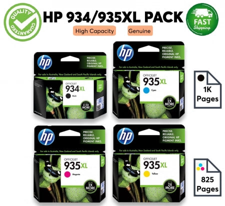 Genuine 4 Pack HP 934XL 935XL Ink Cartridges C2P23AA-C2P26AA [1BK,1C,1M,1Y]