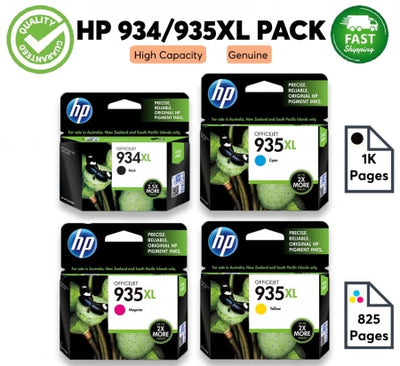 Genuine 4 Pack HP 934XL 935XL Ink Cartridges C2P23AA-C2P26AA [1BK,1C,1M,1Y]