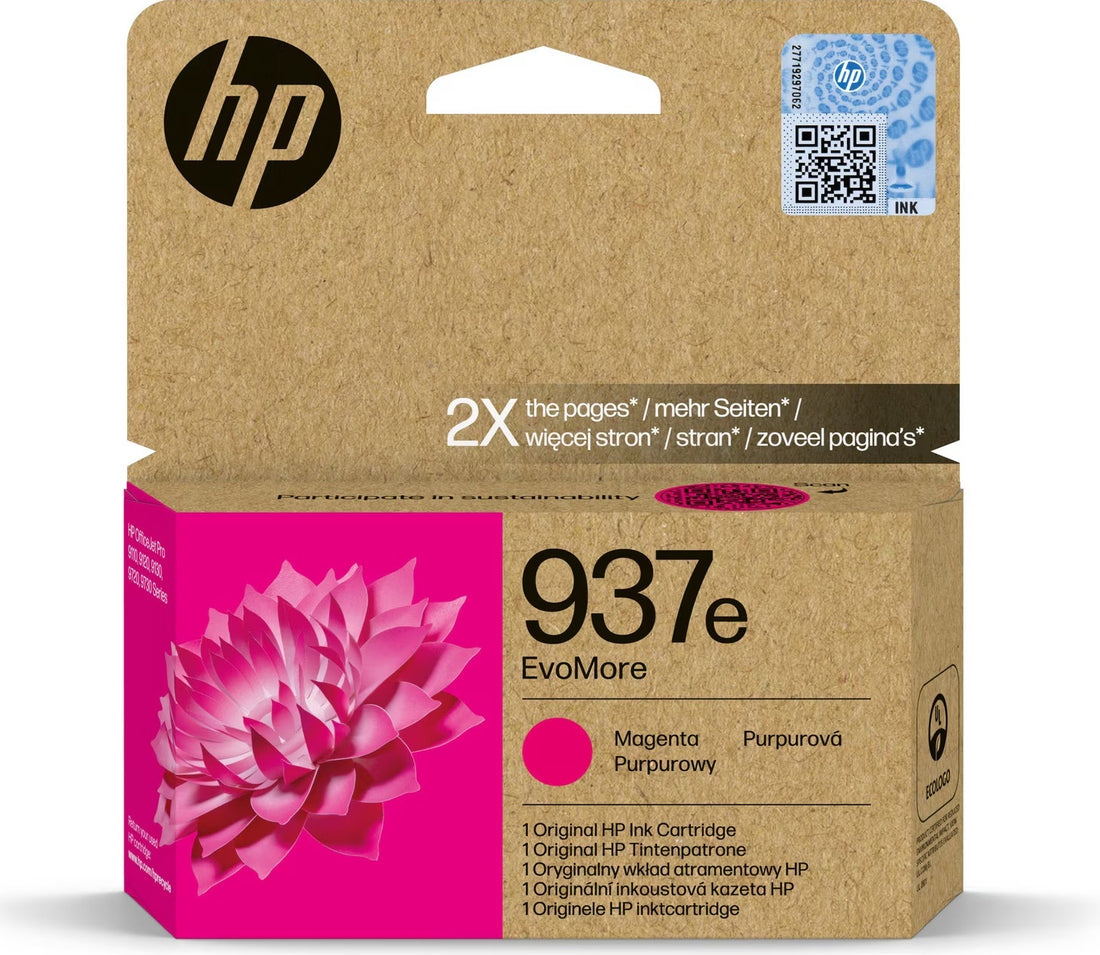 Genuine HP 937e Magenta High Yield Ink Cartridge 4S6W7NA ~ 1,650 Print