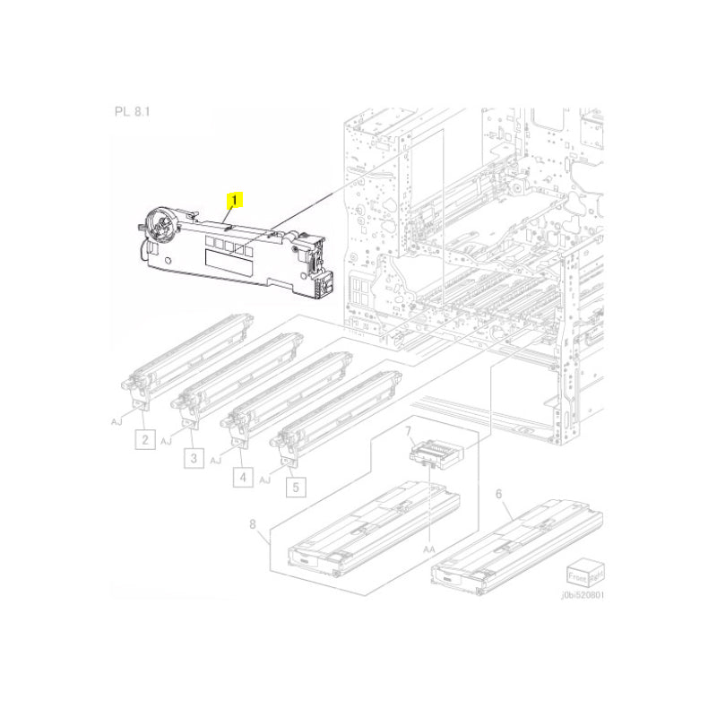 Fuji Xerox Waste Conveyance Color Housing Assy 948K00010 948K00014 948K00015 948K00016 948K00017 948K00018