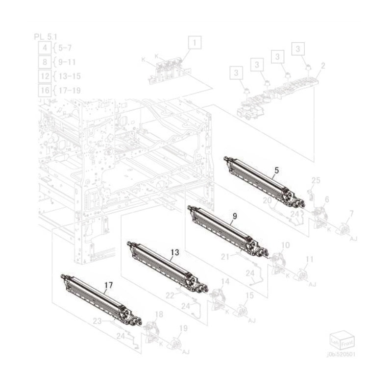 Genuine Fuji Xerox Developer Housing Kit LOW Only Suitable for C,M,Y, K 948K13022 948K13024 948K41231