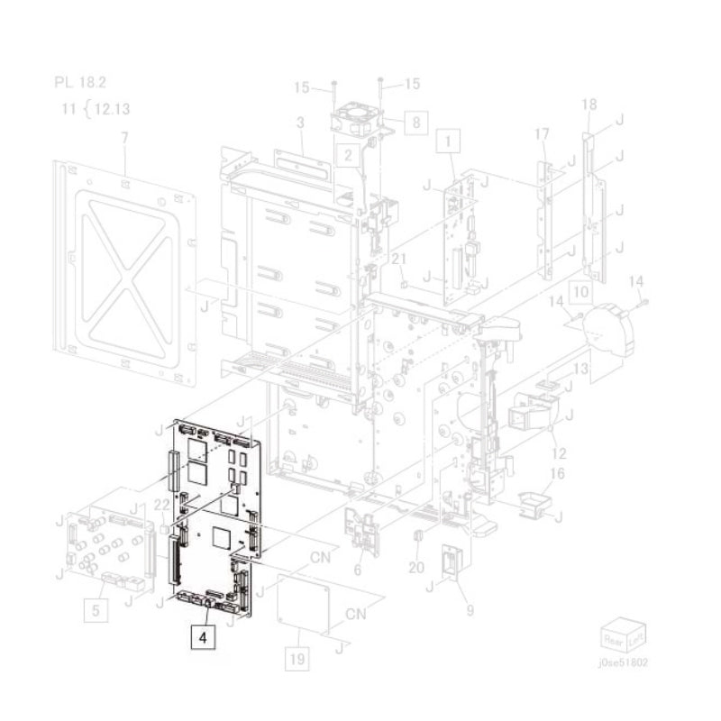 Fuji Xerox 960K74580 ISC Motor Driver Main PWB (V C4475, C5575)