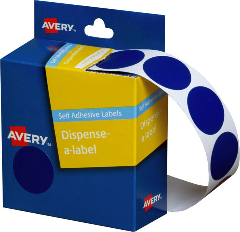 AVERY Blue Dispenser Dot Stickers 24mm 500/Rol