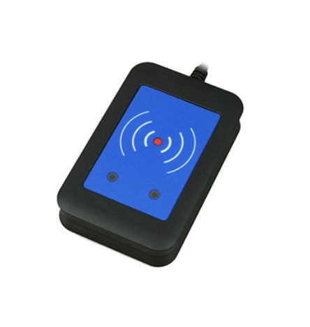 External USB RFID Reader  Suitable for System Administration and Enrollment of 13.56MHz and 125kHz Cards  Black