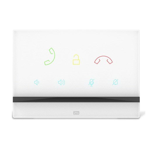 Indoor Talk Answering Unit  White  7 Capacitive Buttons  HD Audio  Precision Installation Box