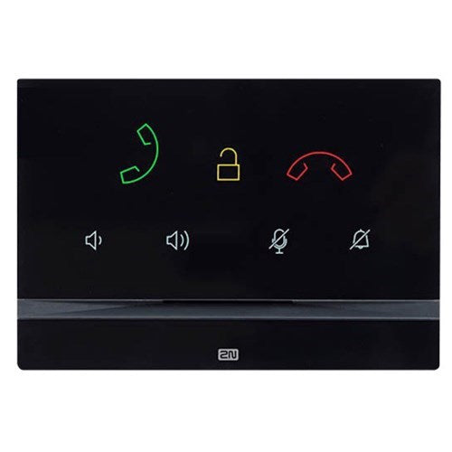 Indoor Talk Answering Unit  Black  7 Capacitive Buttons  HD Audio  Precision Installation Box