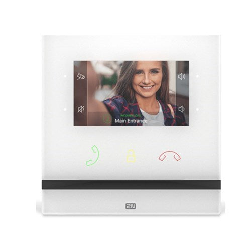 Indoor Compact Answering Unit  White  7 Capacitive Buttons  HD Audio  4.3aEUR? Colour Display